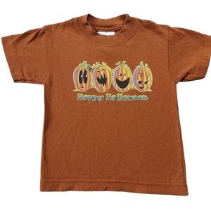 Vintage Y2K Happy Halloween Pumpkin Graphic Size 4 Sport Attack